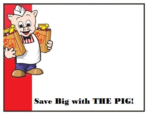 Piggly Wiggly Save Big with the Pig Shelf Signs-Laser Price Cards