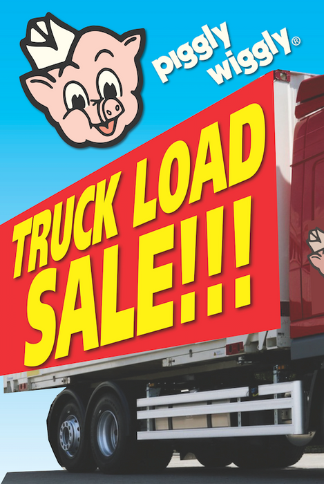 Piggly Wiggly Truckload Sale Window Sign-4 pieces