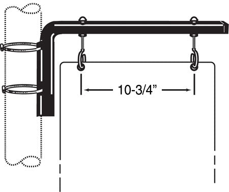Pole Sign Holder Vertical Sign Bracket Kit- 22"