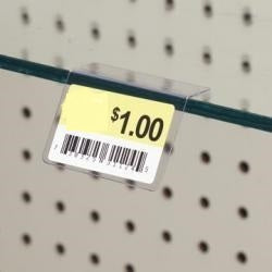 Price Tag Label Holder for Glass Shelves-3"- 100 pieces