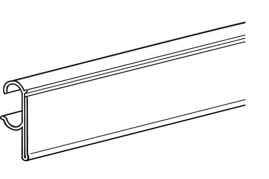 Price Channel Strips for Double Wire Cooler Shelves-Clear 1.25 x 29.5- 10 pcs