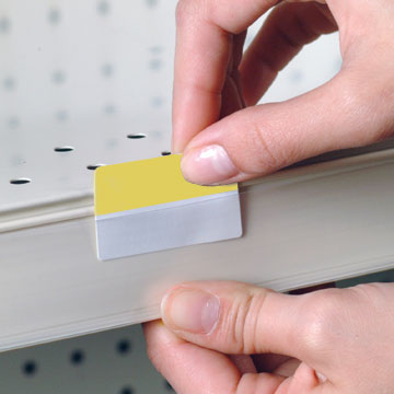 Price Channel Strips for Double Wire Cooler Shelves-Clear 1.25 x 29.5- 10 pcs