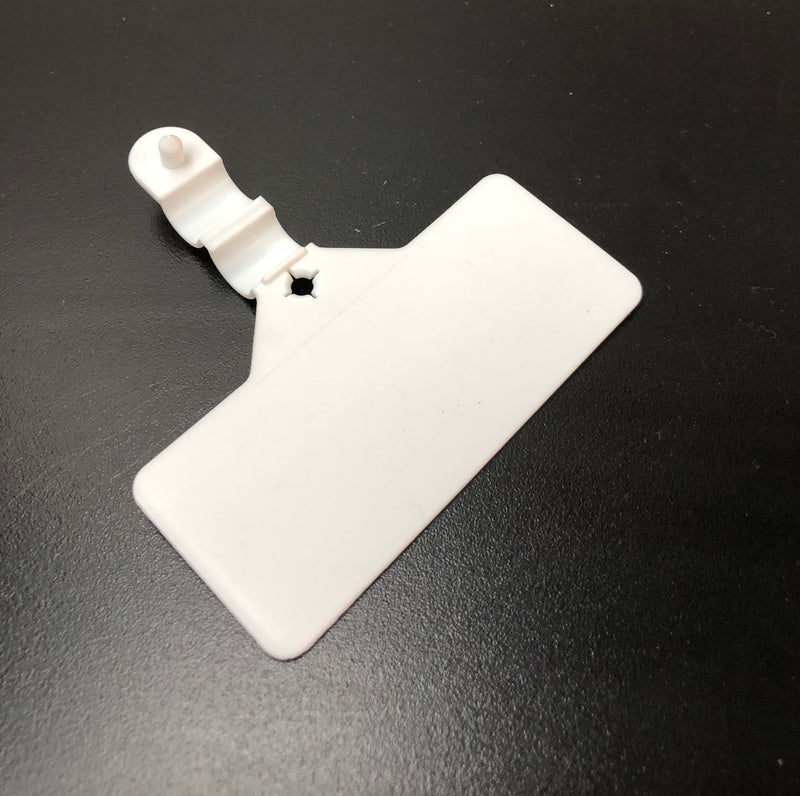 Price Tag Labels Holders for Wire Displays-White