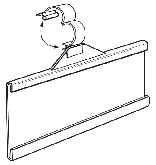 Price Tag Ticket Labels Holders for Wire Fixtures- 1.25" H x 3"L- 25 pieces