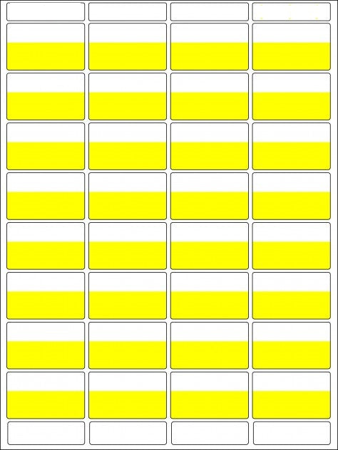 Printable Vinyl Yellow/White Price Tags-32 tags per sheet-3200 Price Tags