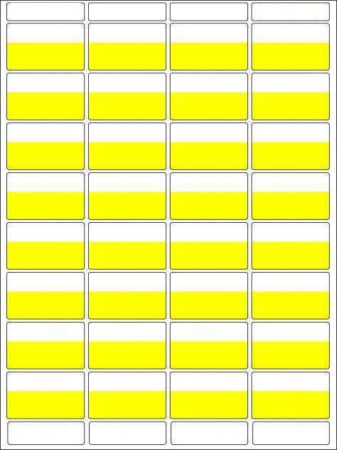 Printable Vinyl Yellow/White Price Tags-32 tags per sheet-3200 Price Tags