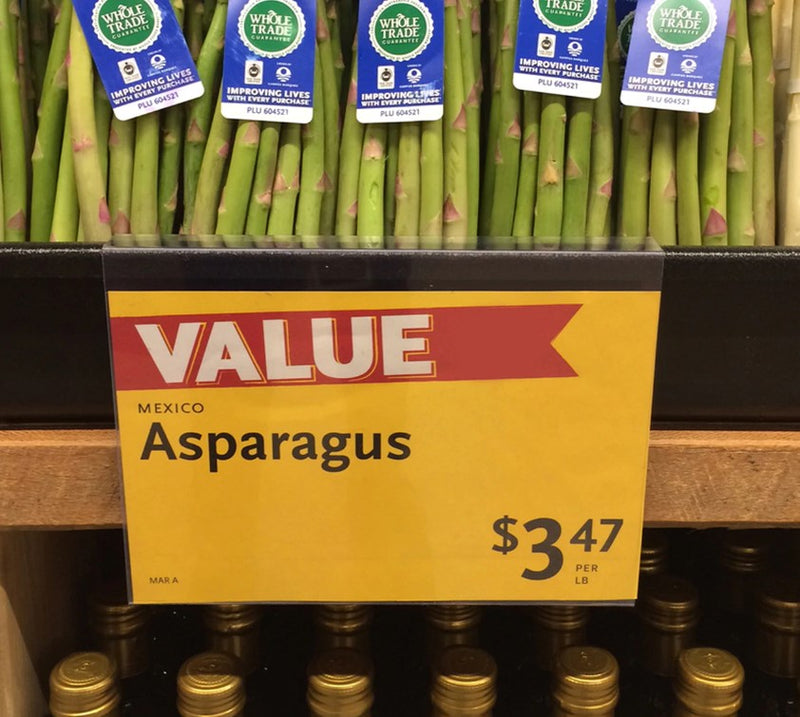 Produce Bin Sign Holders-8.5"W x 6.125"H-10 pieces