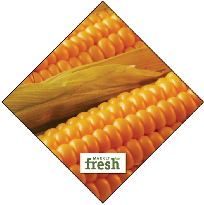 Produce Ceiling Danglers- Corn custom logo