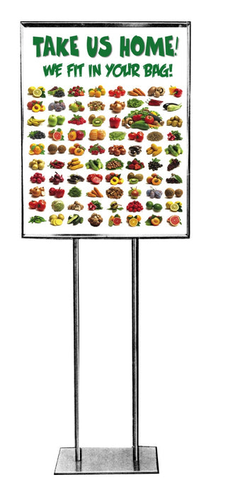 Produce Floor Stand Stanchion Sign-22"W x 28"H