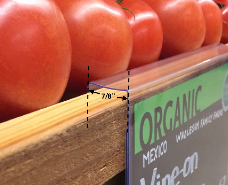 Produce Bin Sign Holders-8.5"W x 6.125"H-10 pieces