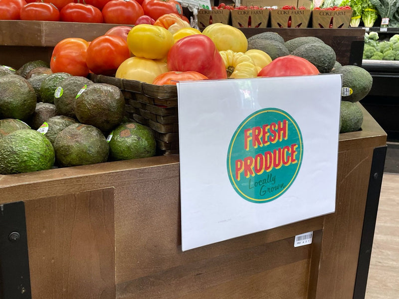 Produce Bin Sign Holders-11"W x 8.5"H-10 pieces