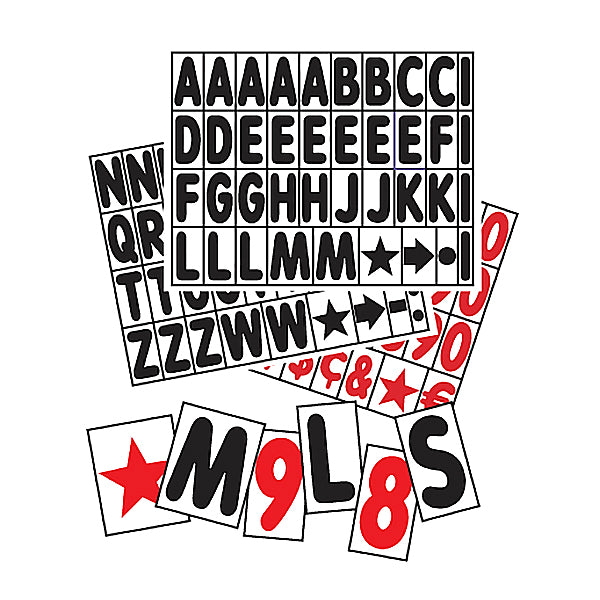 Roadside Sign 5" Replacement Letter Kit -421 pieces