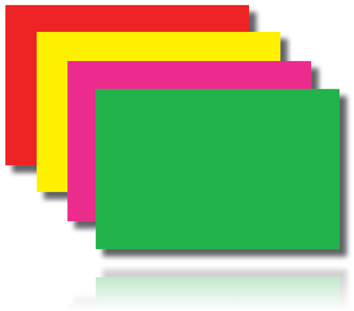 Rainbow Pack Shelf Signs- 5.5"W x 3.5"H -100 per pack - screengemsinc