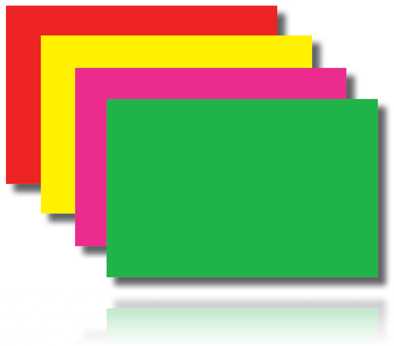 Rainbow Pack Shelf Signs -11"W x 7"H -100 per pack - screengemsinc