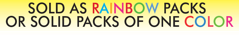 Rainbow Pack Fluorescent Day-Glo Shelf Signs 8.5"W x 11" H -100 per pack - screengemsinc