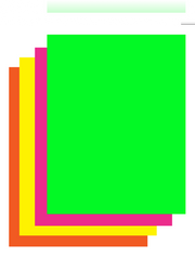 Rainbow Pack Fluorescent Day-Glo Shelf Signs 8.5"W x 11" H -100 per pack - screengemsinc