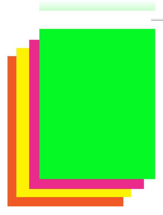 Rainbow Pack Fluorescent Day-Glo Shelf Signs 8.5"W x 11" H -100 per pack - screengemsinc