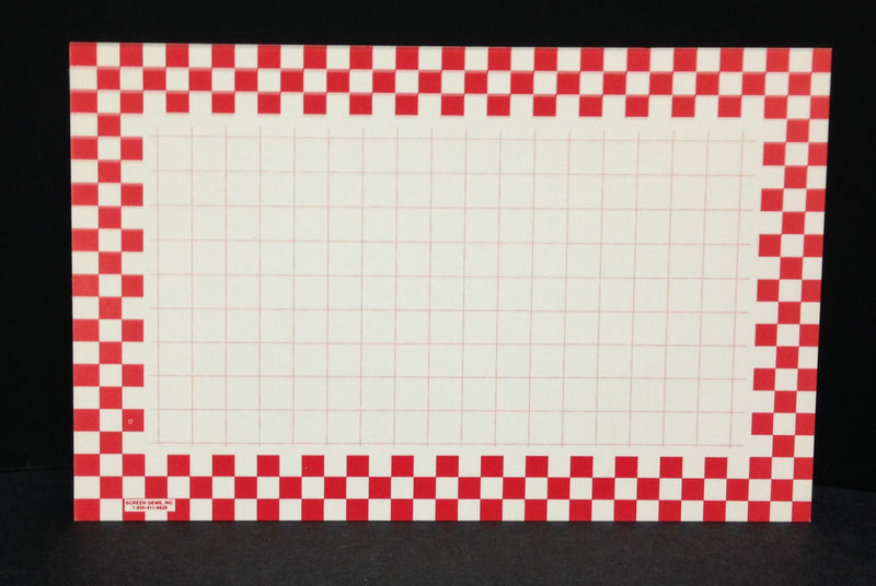 Red Checkerboard Shelf Signs-Retail-Price Cards-5.5" x 3.5"-100 signs