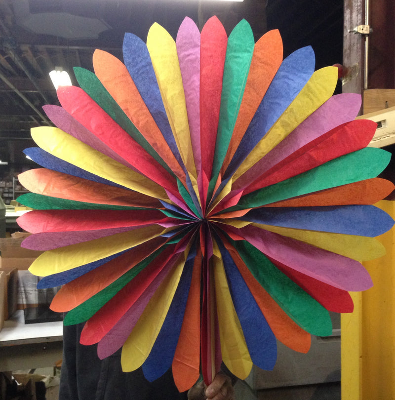 Rainbow Tissue Ceiling Danglers-12pcs