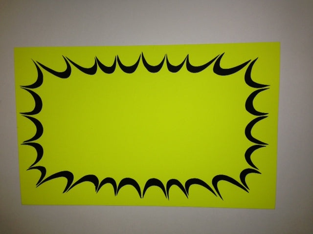 Starburst Shelf Signs-Fluorescent Rainbow Pack 11"W x 7"H -100 signs