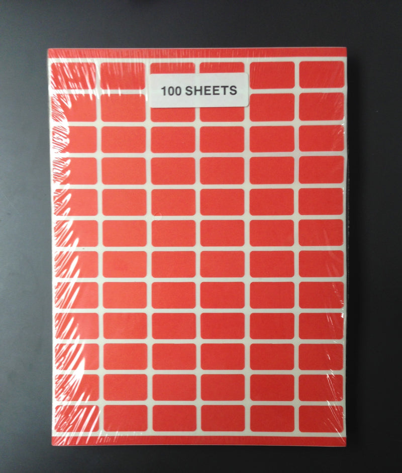 Red Price Labels- 100 sheets