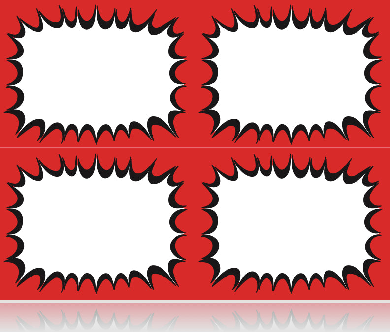 Red Starburst Shelf Signs-4UP Laser Compatible-VALUE PACK- 4000 signs