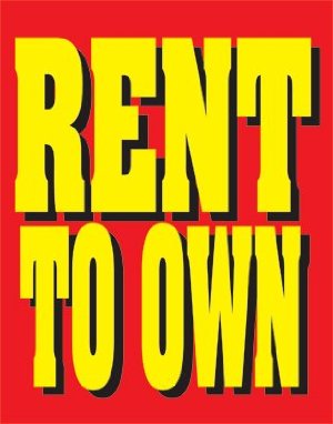 Rent to Own Retail Store Posters Floor Stand Stanchion Signs-Value Pack