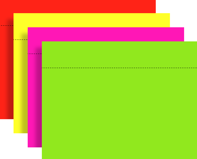 Rainbow Pack Fluorescent Laser Compatible Shelf Signs -100 per pack