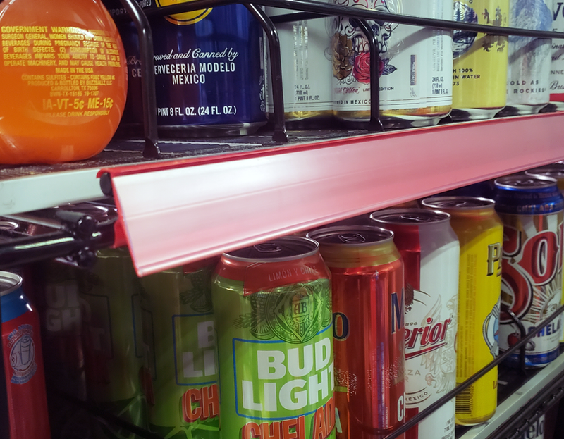 Red Plastic Double Wire Price Tag Holder Molding Strips- 30"L -25 pieces