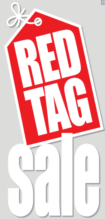 Red Tag Sale Window Signs or Wall Poster-36"W x 48"H