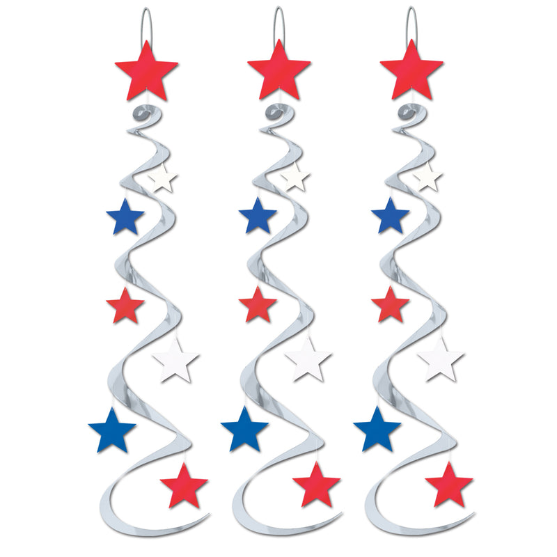 Red, White & Blue Stars Ceiling Danglers
