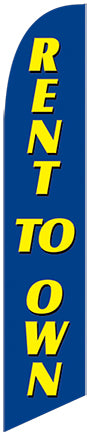 Rent to Own Feather Flags-Blue
