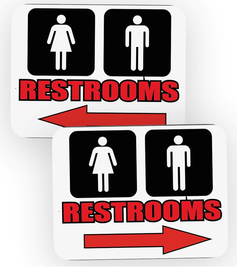 Restrooms Hanging Sign — screengemsinc