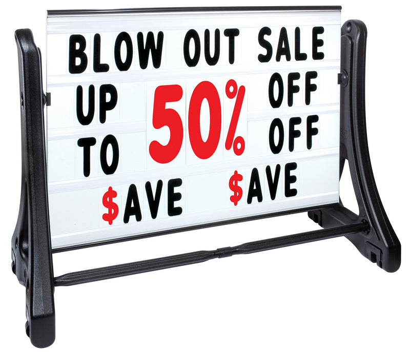 Roadside Sidewalk Sign- Deluxe Swinger® A Frame Changeable Message Board