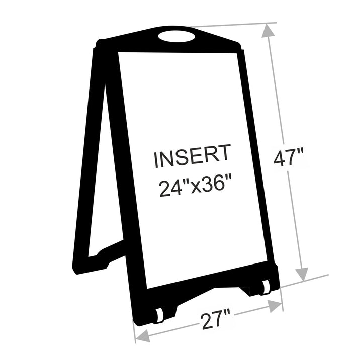 Rolling Sandwich Board Sidewalk Sign Ready For Graphics Sign Kit