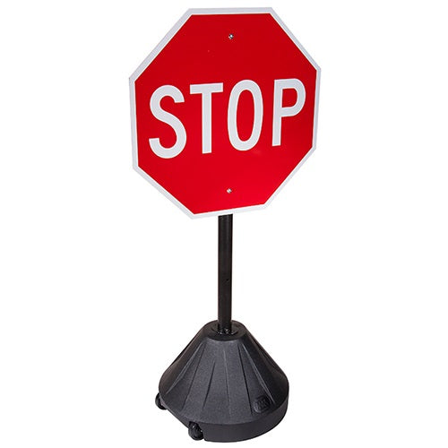 Rolling Sign Black Base with Pole Sign Holder - 60" H