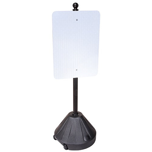 Rolling Sign Black Base with Pole Sign Holder - 60" H