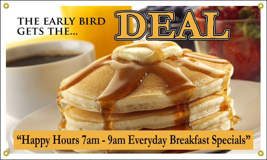Breakfast Special Vinyl Banner-Semi Custom