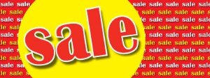 Sale Paper Banner -28.5"W x 9.5"H