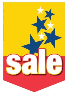 Sale Stars Pennants- 14"W x 20"H -2 pieces