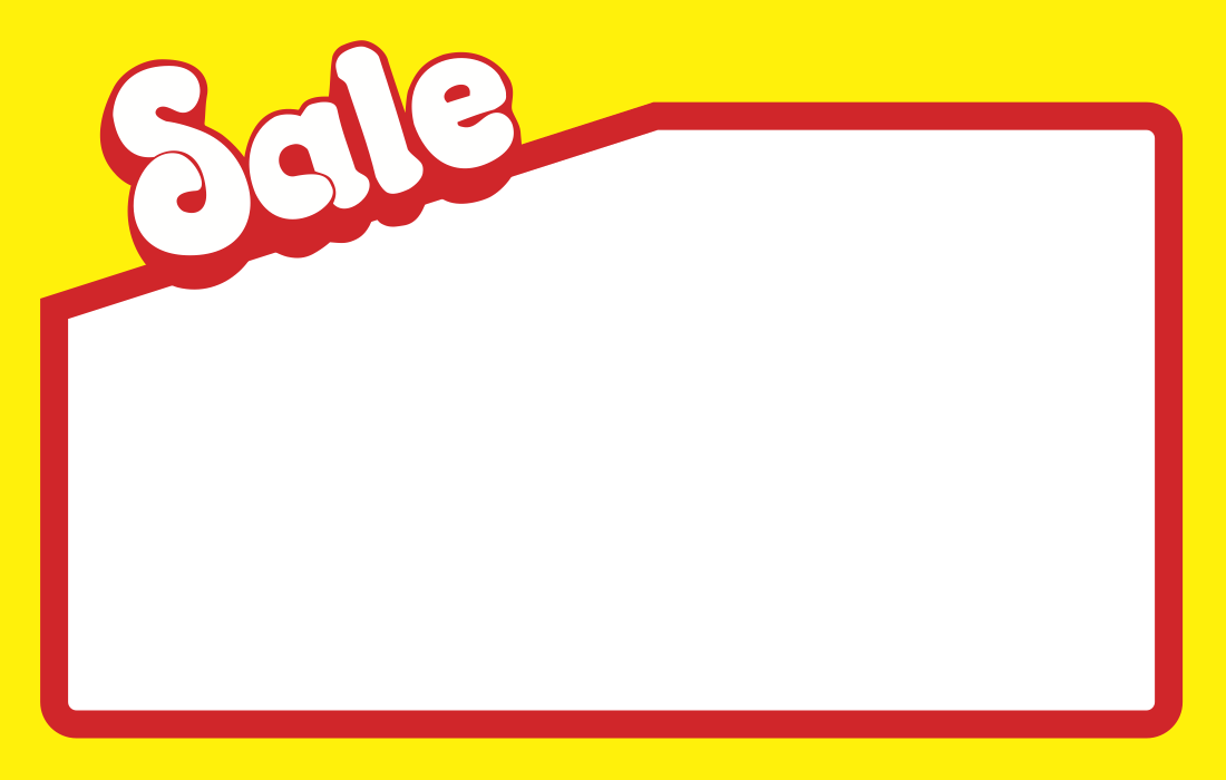 Overstock Sale Shelf Sign Price Cards-11 W x 7H- 10 signs