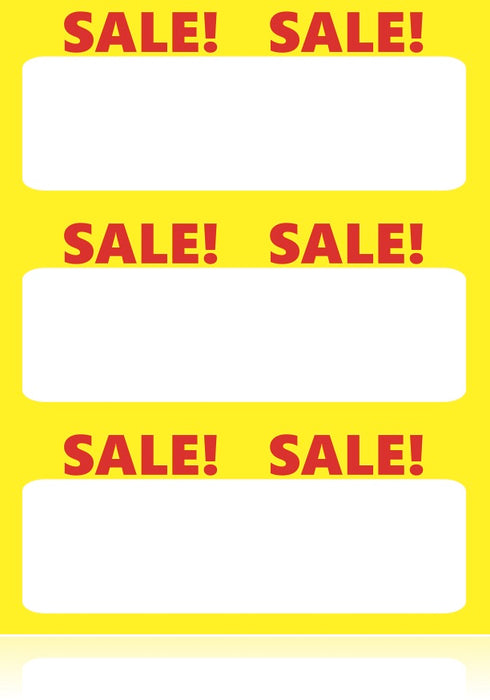 sale price card shelf signs