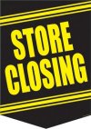Store Closing Pennants- 14"W x 20"H -2 pieces