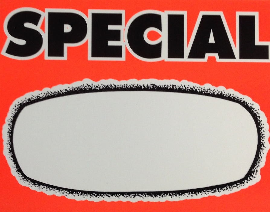 Special Shelf Signs Price Cards-7"W x 5.5" H- 100 pieces