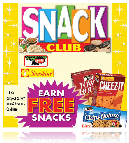 Snack Club Floor Stand Stanchion Sign