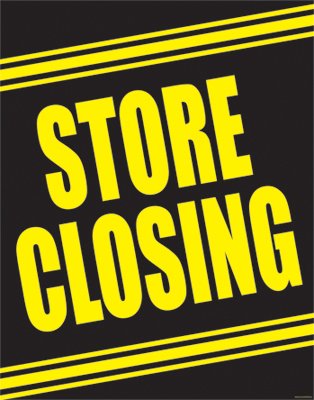 Store Closing Standard Posters-Floor Stand Stanchion Sign