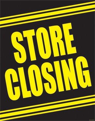 Store Closing Countertop Easel Sign