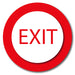 Exit door decal static clings for retail
