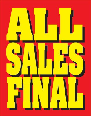 All Sales Final Standard Posters Floor Stand Stanchion Signs-Value Pack