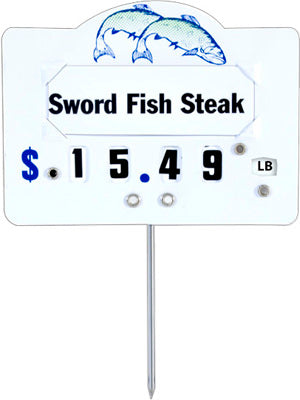 Dial Price Tags for Seafood with Stainless Steel Pin- 5 pieces